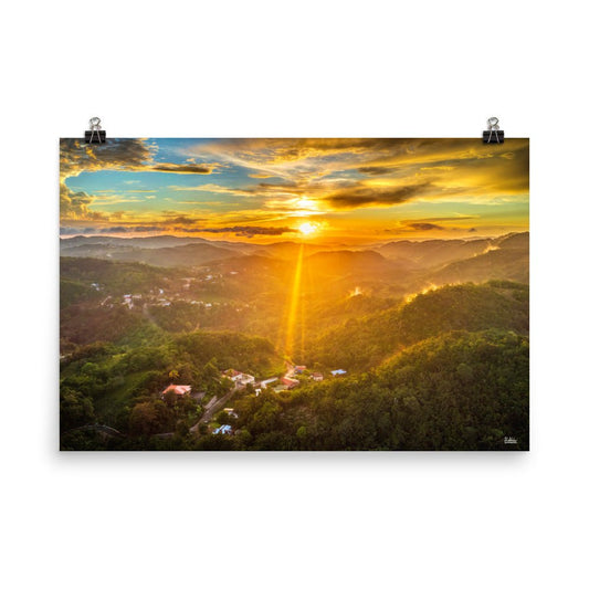 Sunset in Jamaica Christiana, Manchester Photo paper poster (No Frame) Free Shipping - Sheldonlev