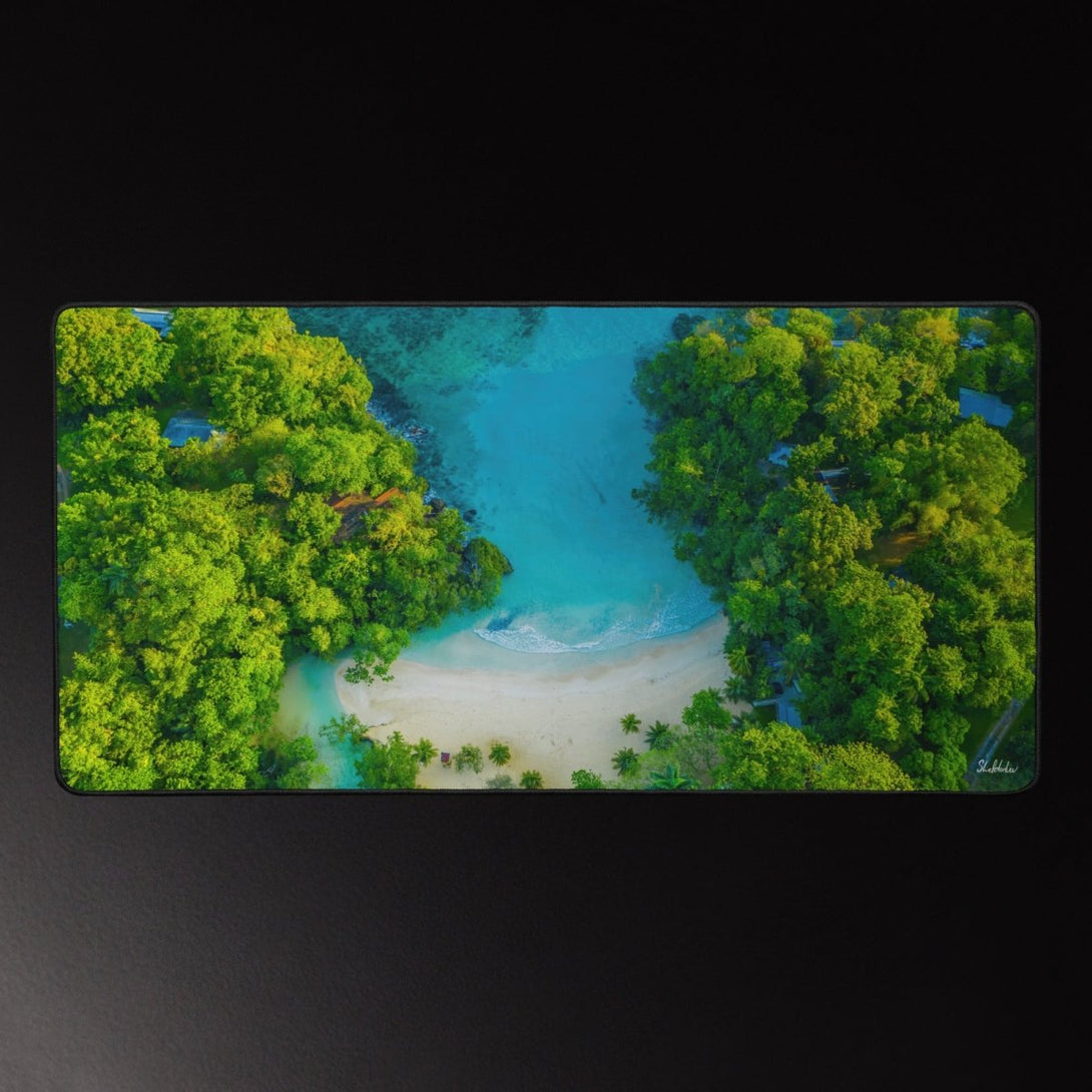 Desk mat - Frenchman Cove Beach, Jamaica Free Shipping - Sheldonlev