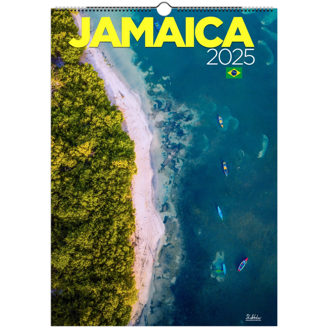 Jamaica Calendar 2025 - (Brasil Holidays) Free Shipping - Sheldonlev