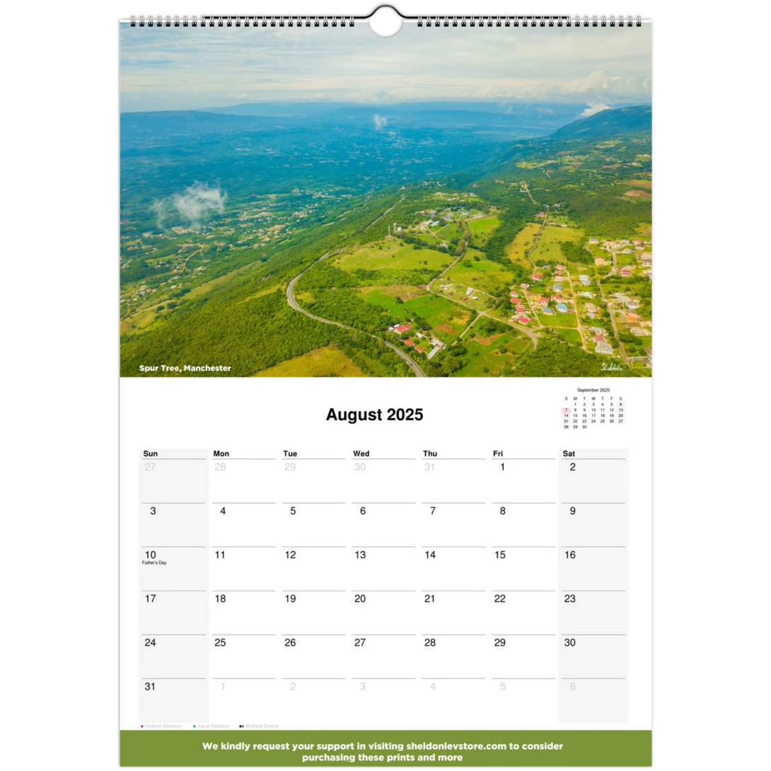 Jamaica Calendar 2025 - (Brasil Holidays) Free Shipping - Sheldonlev