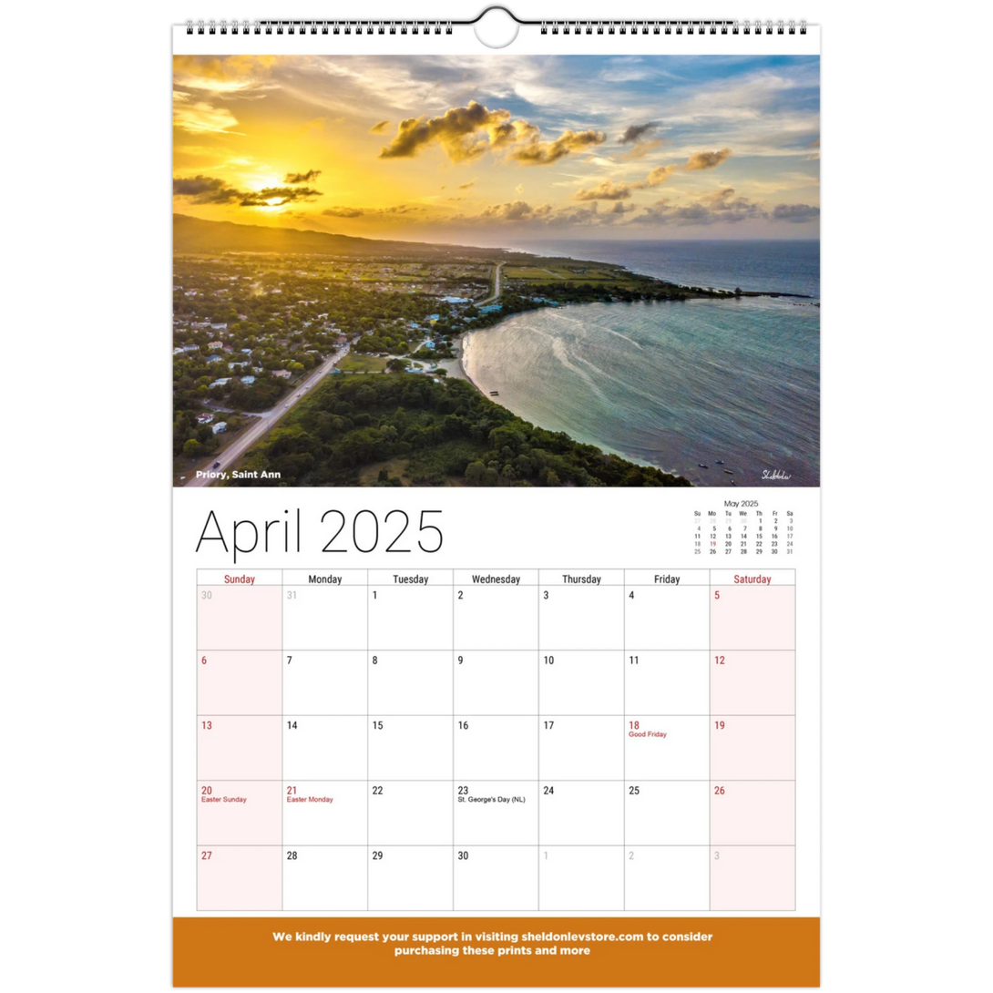 Jamaica Calendar 2025 - (Canadian Holidays) Free Shipping - Sheldonlev