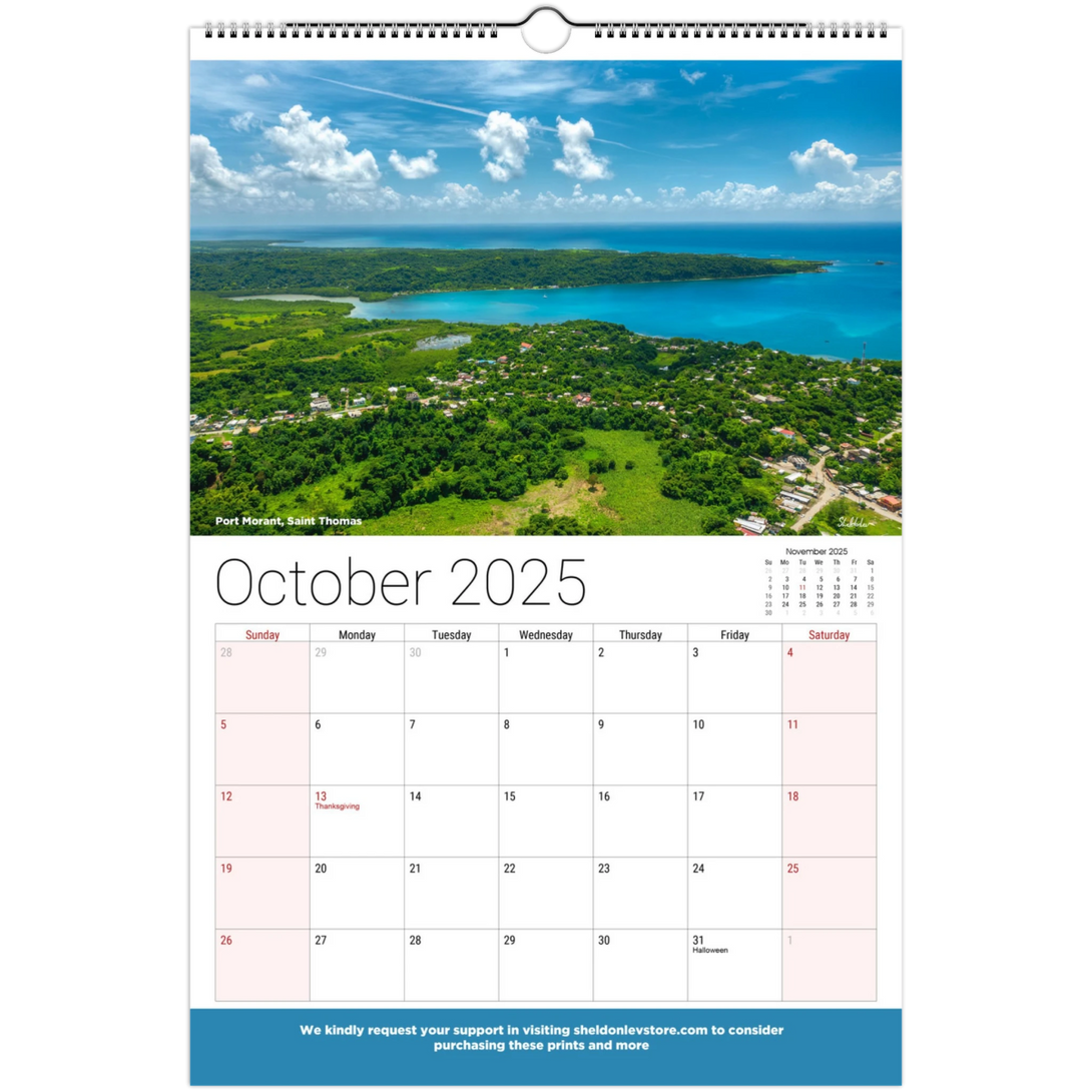 Jamaica Calendar 2025 - (Canadian Holidays) Free Shipping - Sheldonlev