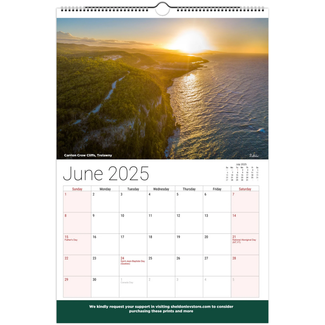 Jamaica Calendar 2025 - (Canadian Holidays) Free Shipping - Sheldonlev