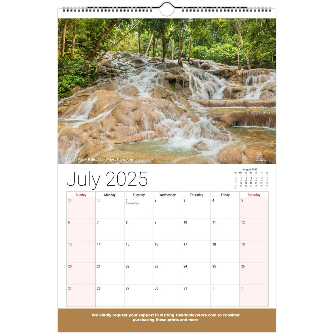 Jamaica Calendar 2025 - (Canadian Holidays) Free Shipping - Sheldonlev