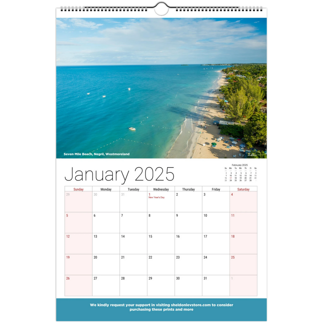 Jamaica Calendar 2025 - (Canadian Holidays) Free Shipping - Sheldonlev