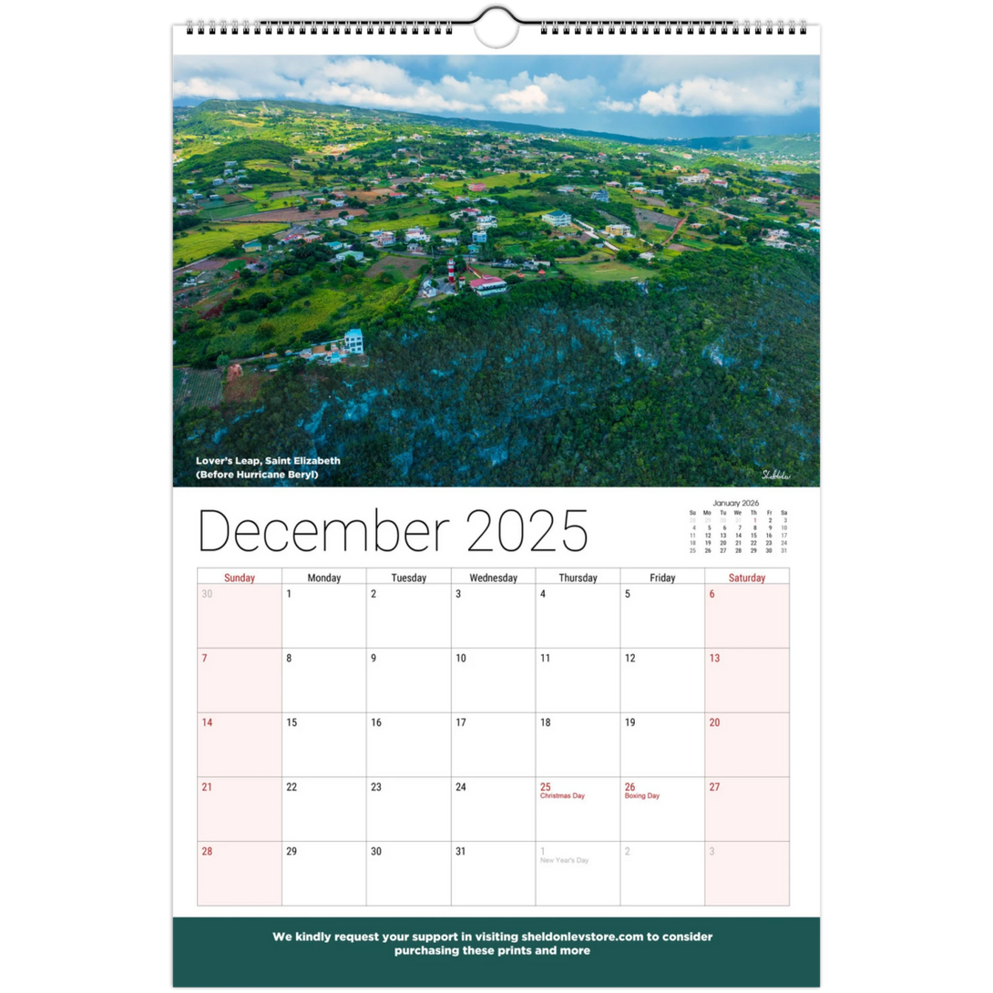 Jamaica Calendar 2025 - (Canadian Holidays) Free Shipping - Sheldonlev