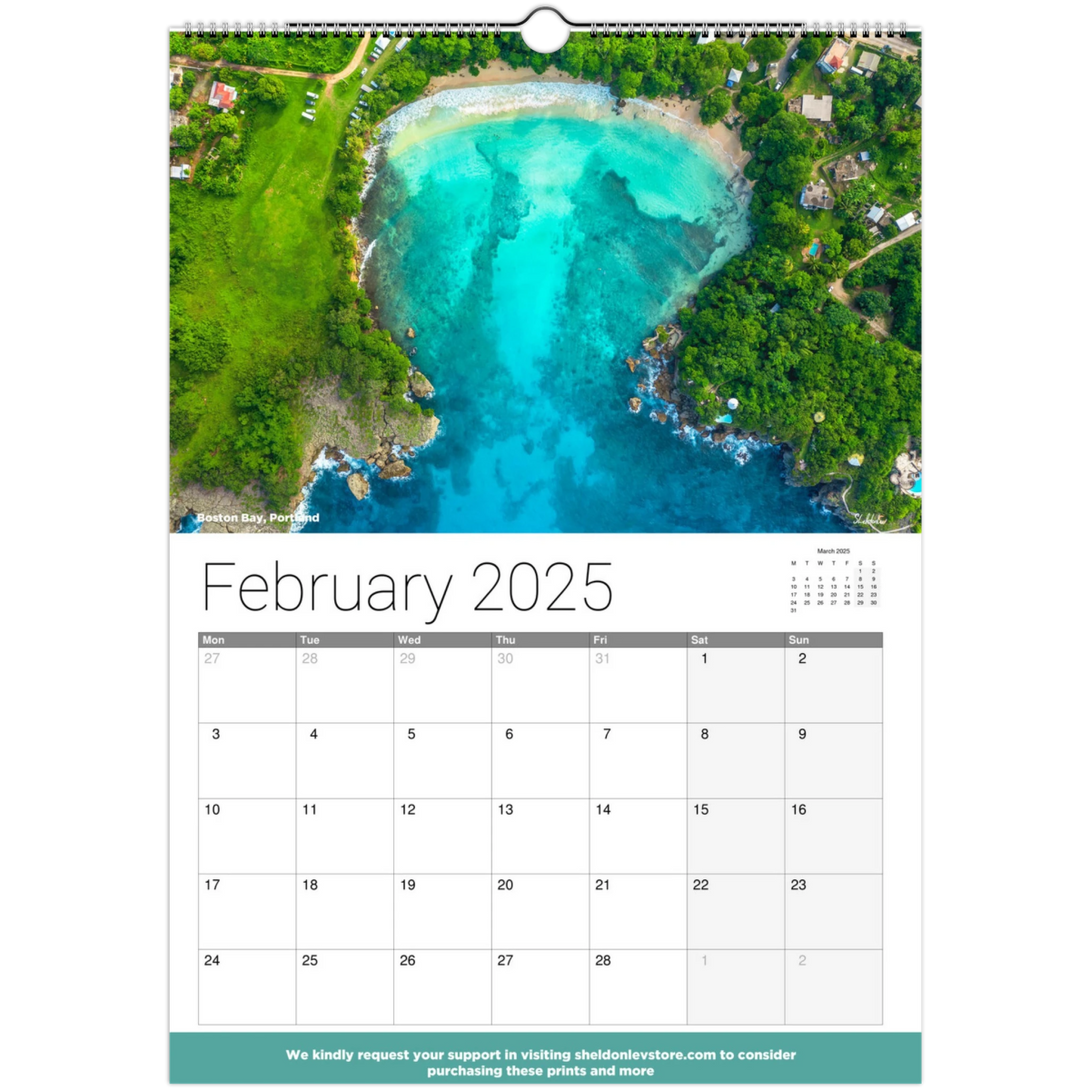 Jamaica Calendar 2025 - (Italy Holidays) Free Shipping - Sheldonlev