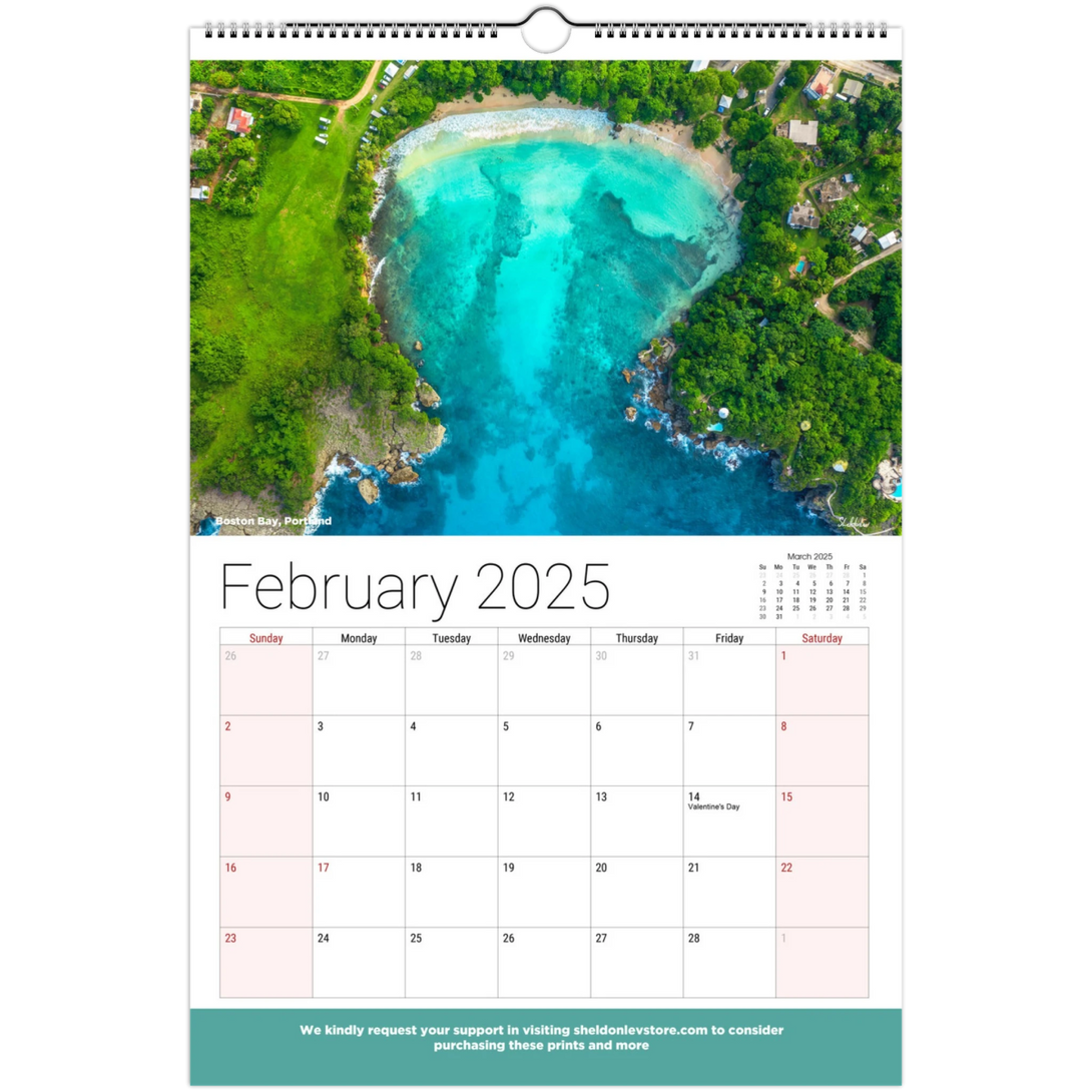 Jamaica Calendar 2025 - (Jamaica Holidays) Free Shipping - Sheldonlev