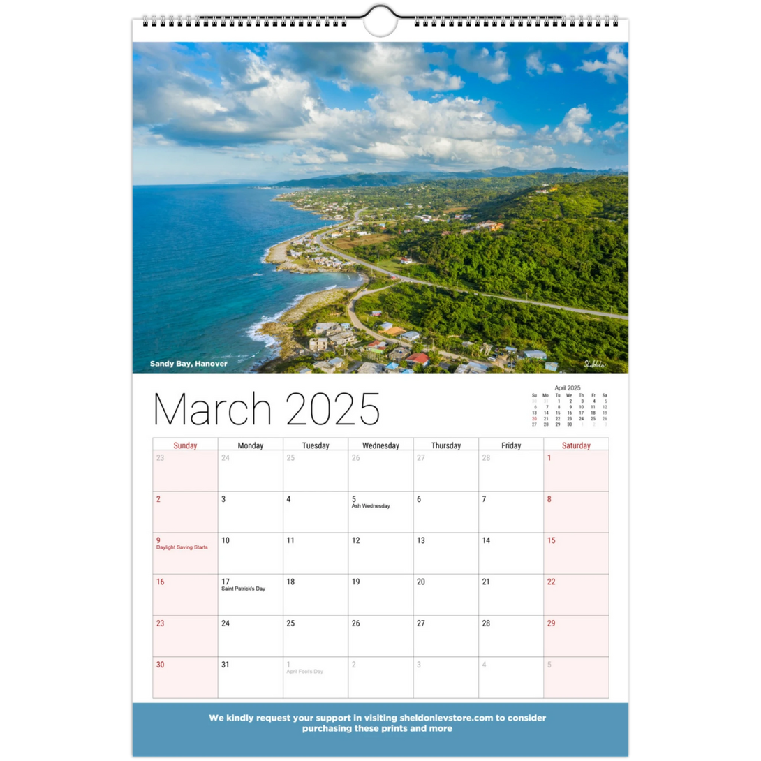 Jamaica Calendar 2025 - (Jamaica Holidays) Free Shipping - Sheldonlev