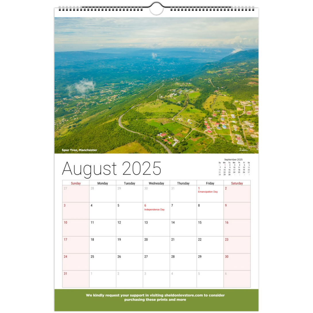 Jamaica Calendar 2025 - (Jamaica Holidays) Free Shipping - Sheldonlev