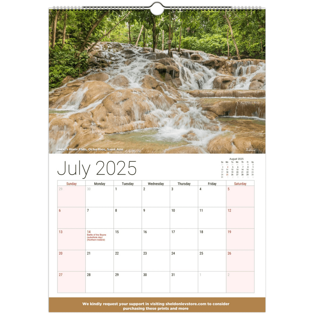 Jamaica Calendar 2025 - (UK Holidays) Free Shipping - Sheldonlev