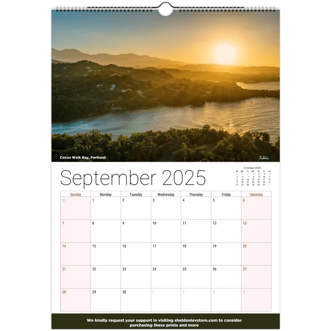 Jamaica Calendar 2025 - (UK Holidays) Free Shipping - Sheldonlev