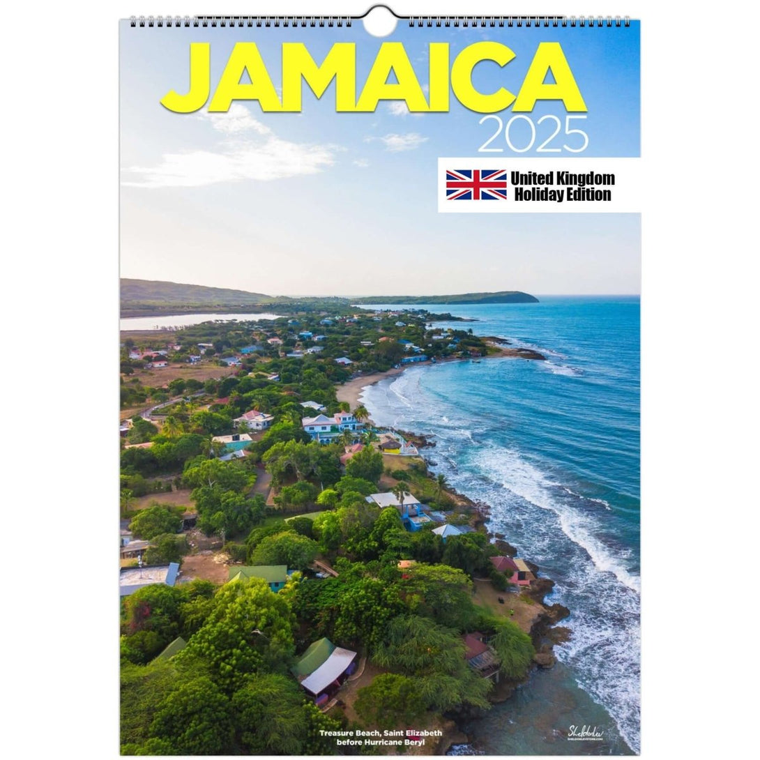 Jamaica Calendar 2025 - (UK Holidays) Free Shipping - Sheldonlev