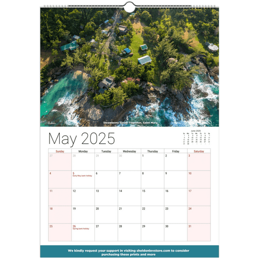 Jamaica Calendar 2025 - (UK Holidays) Free Shipping - Sheldonlev