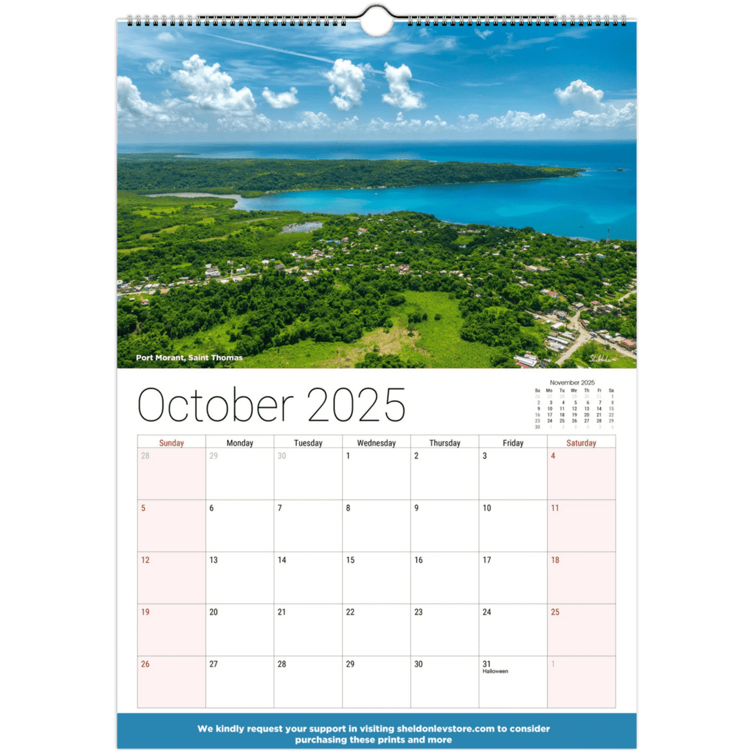 Jamaica Calendar 2025 - (UK Holidays) Free Shipping - Sheldonlev