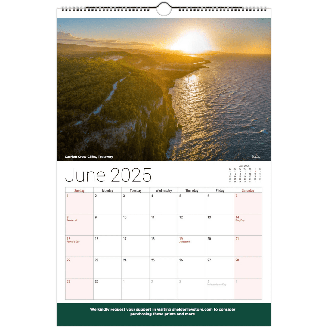 Jamaica Calendar 2025 - (US Holidays) Free Shipping - Sheldonlev