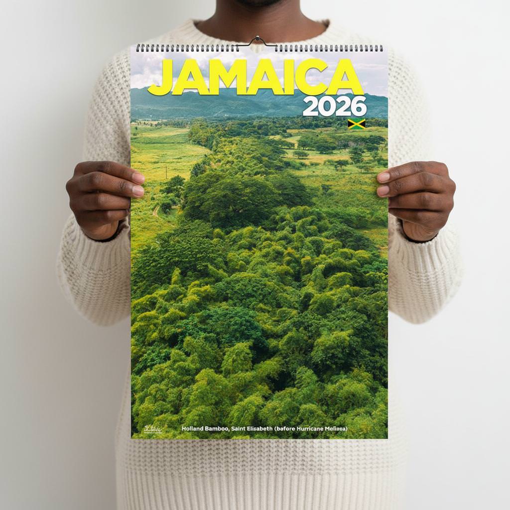 Jamaica Calendar 2026 (Jamaica Holidays) — Large Scenic (Photography of Jamaican Beaches Mountains Waterfalls Free Shipping - Sheldonlev