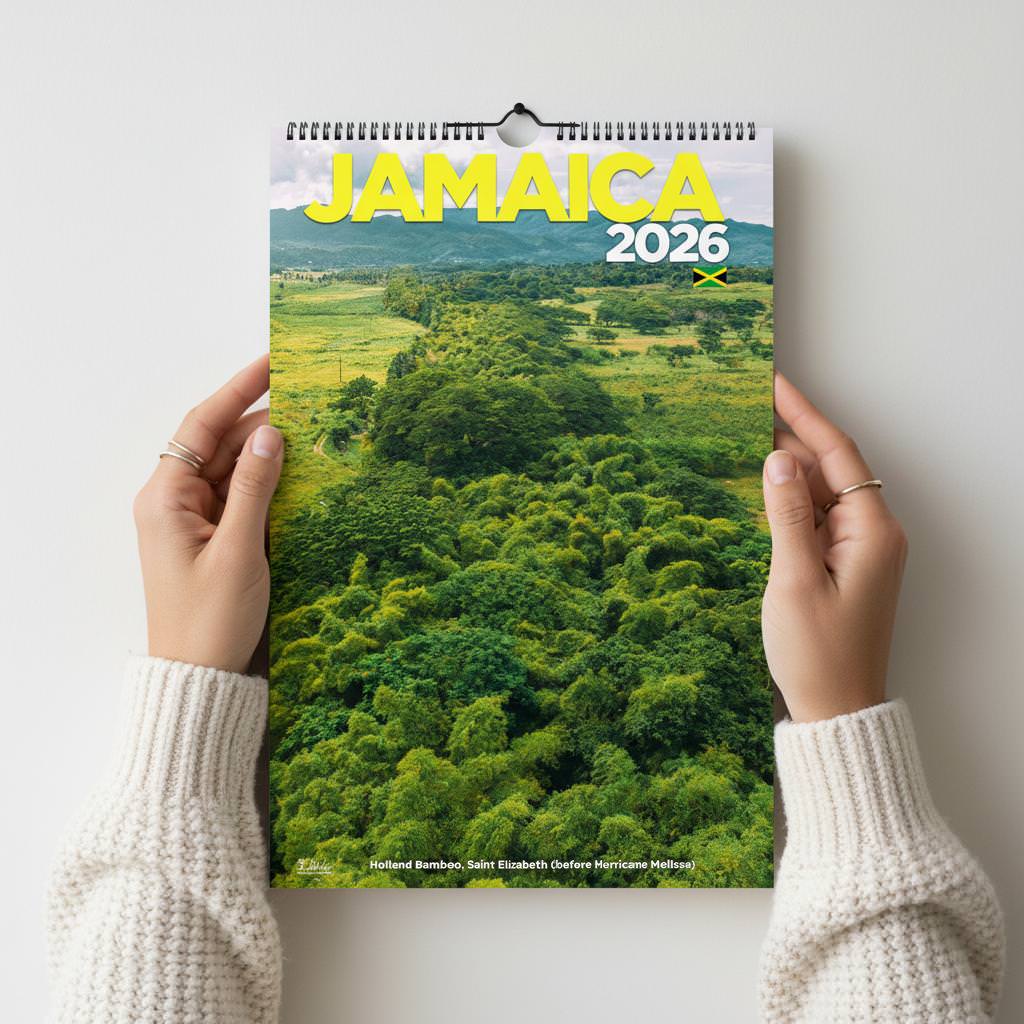 Jamaica Calendar 2026 (Jamaica Holidays) — Large Scenic (Photography of Jamaican Beaches Mountains Waterfalls Free Shipping - Sheldonlev