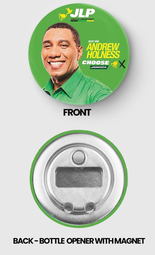 Jamaica Labour Party JLP Election 2025 Fridge Magnet Bottle Opener Free Shipping - Sheldonlev