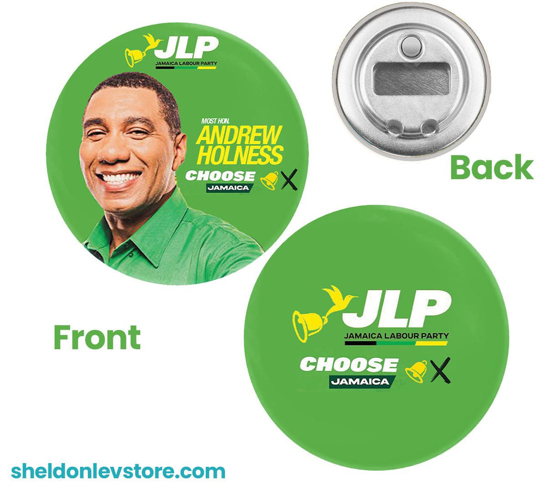 Jamaica Labour Party JLP Election 2025 Fridge Magnet Bottle Opener Free Shipping - Sheldonlev