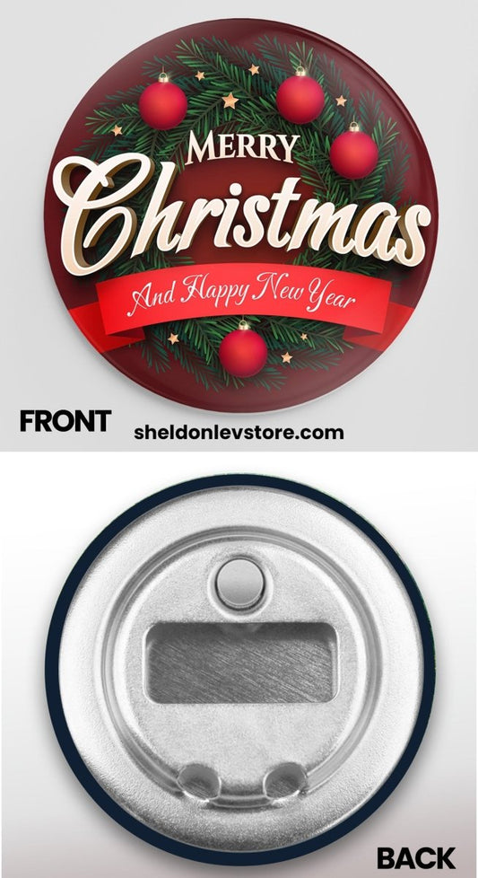 Merry Christmas Fridge Magnet Bottle Openers Free Shipping - Sheldonlev