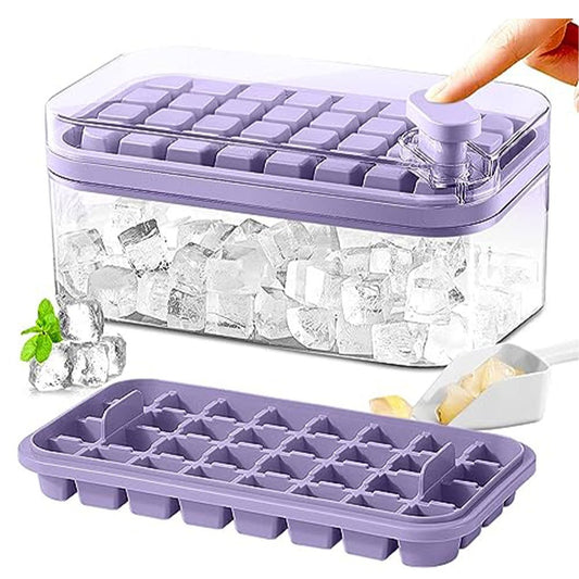 2 Layers One-Button Easy Release 64 pcs Ice Cube Tray Free Shipping - Sheldonlev