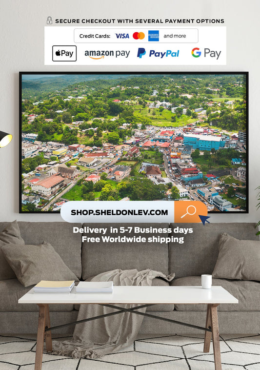 Brown's Town, Saint Ann, Jamaica poster print Free Shipping - Sheldonlev