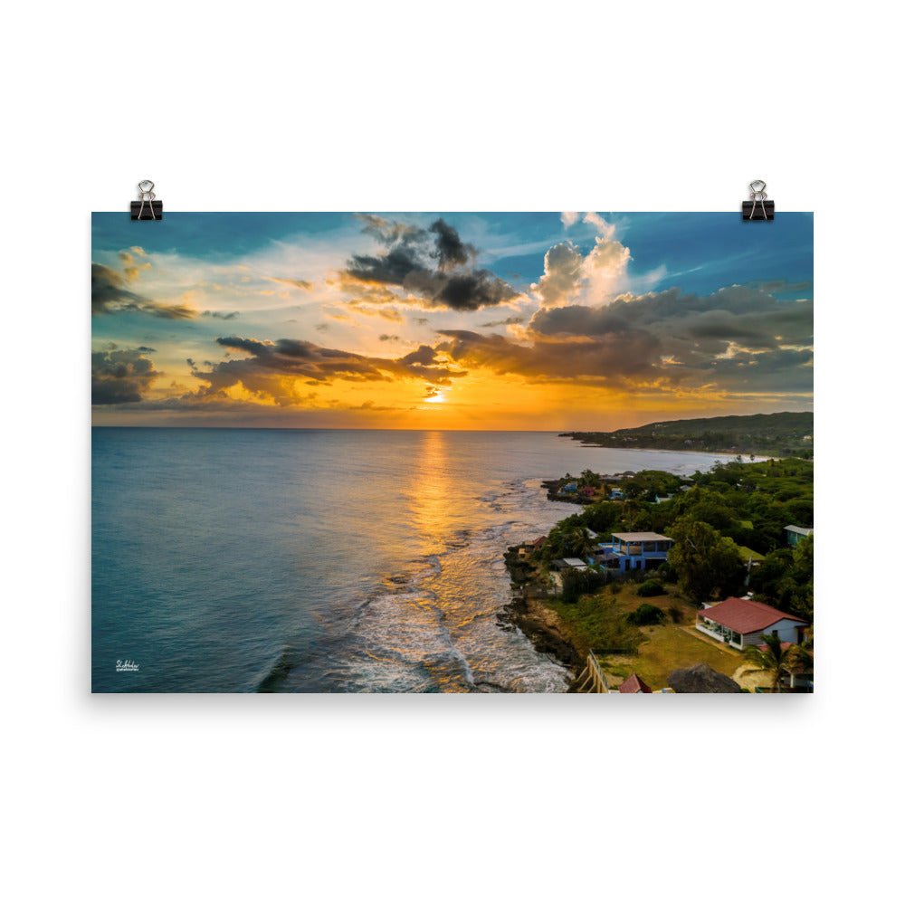 Captivating Aerial Views of Treasure Beach, Jamaica - Elevate Your Space with Stunning Wall Art! Free Shipping - Sheldonlev