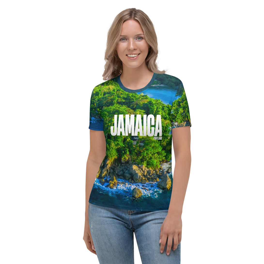Cocoa Walk Bay in Portland, Jamacia Women's T-shirt Free Shipping - Sheldonlev