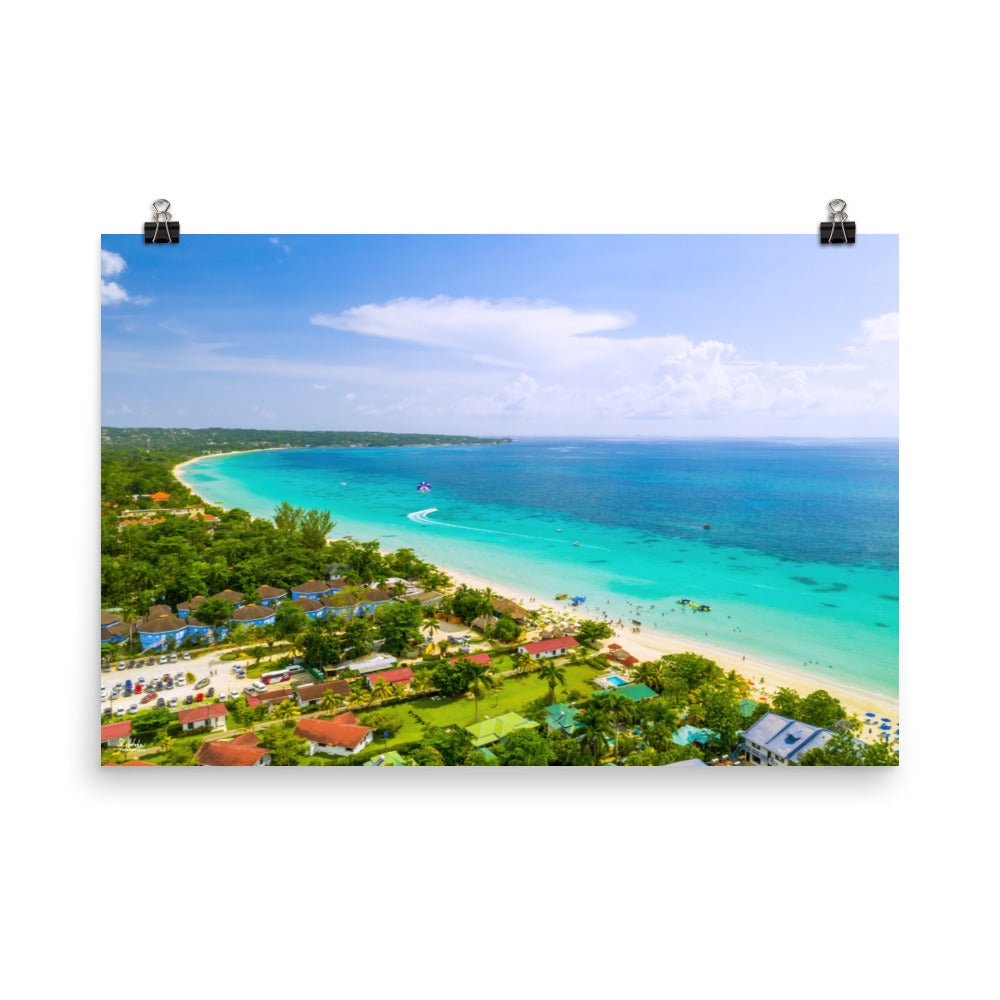 Jamaica Negril, 7 Mile Beach Poster without frame (16x20, 18x24, 24x36 inches) Free Shipping - Sheldonlev