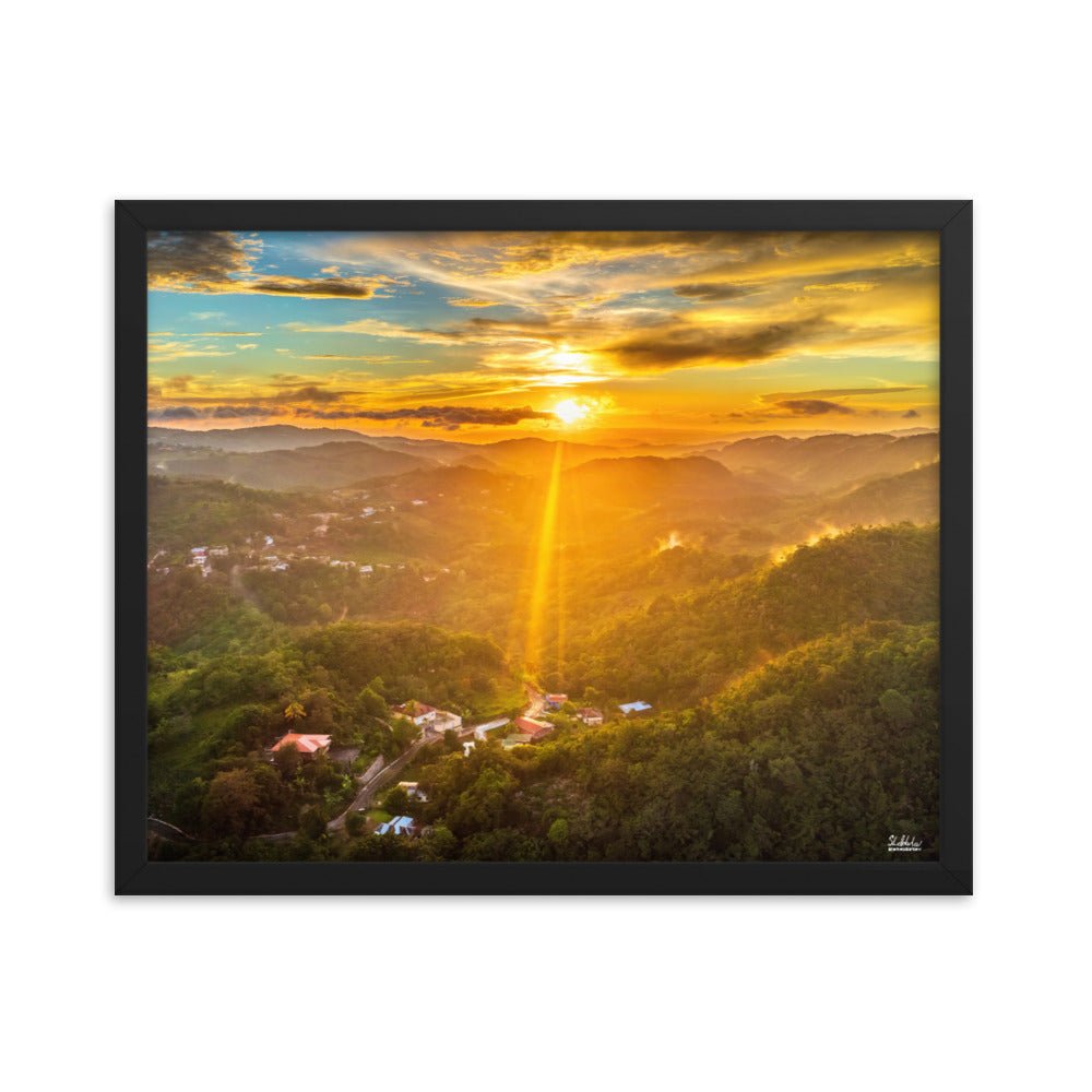 Jamaica Sunset in Christiana, Manchester Framed Print Free Shipping - Sheldonlev