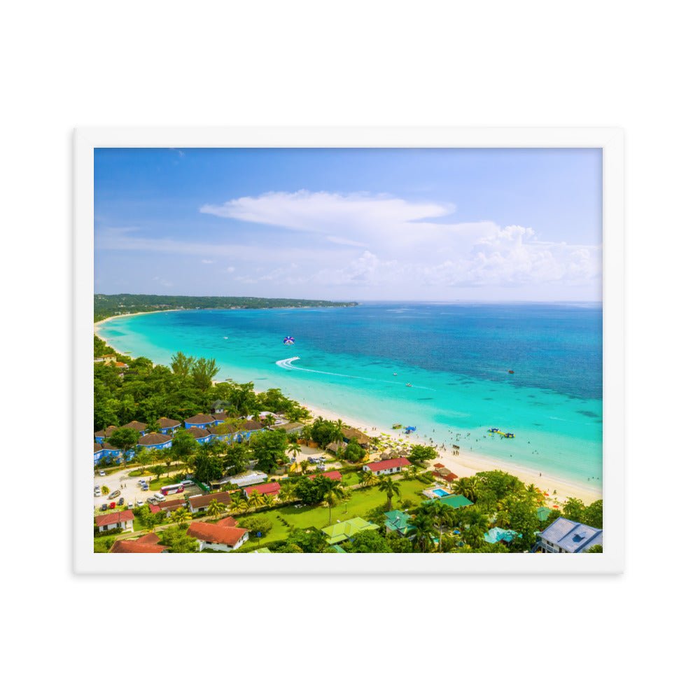 Negril Jamaica, Framed photo paper poster, Jamaica Wall Art, Jamaica Print , Jamaica Beach Free Shipping - Sheldonlev