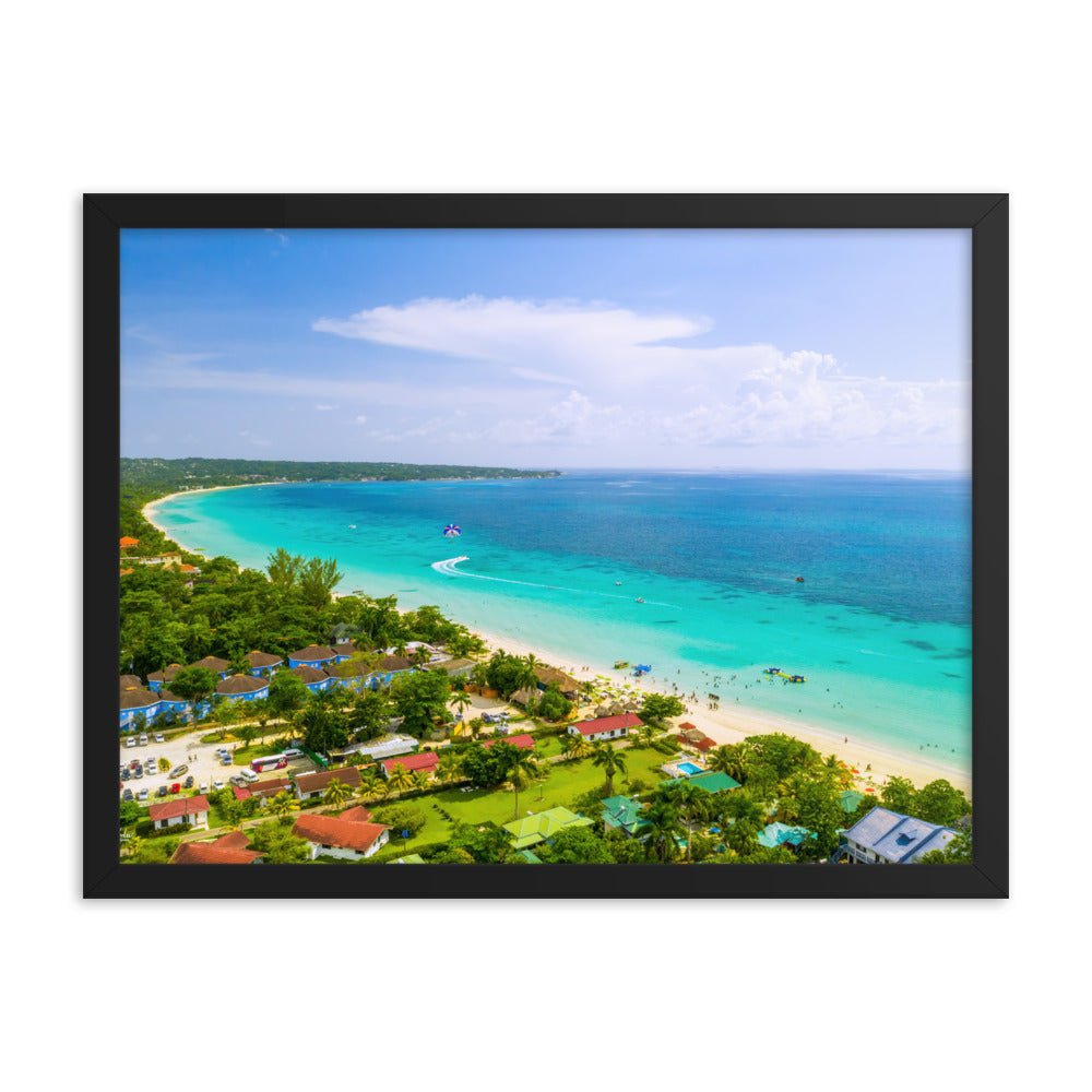 Negril Jamaica, Framed photo paper poster, Jamaica Wall Art, Jamaica Print , Jamaica Beach Free Shipping - Sheldonlev
