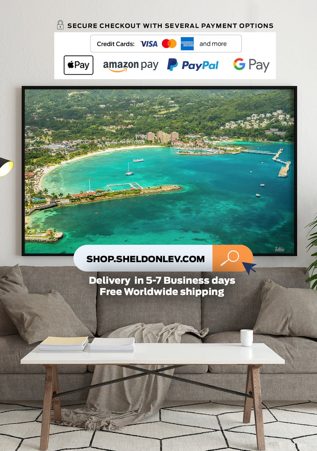 Ocho Rios, Jamaica, Poster Print Free Shipping - Sheldonlev