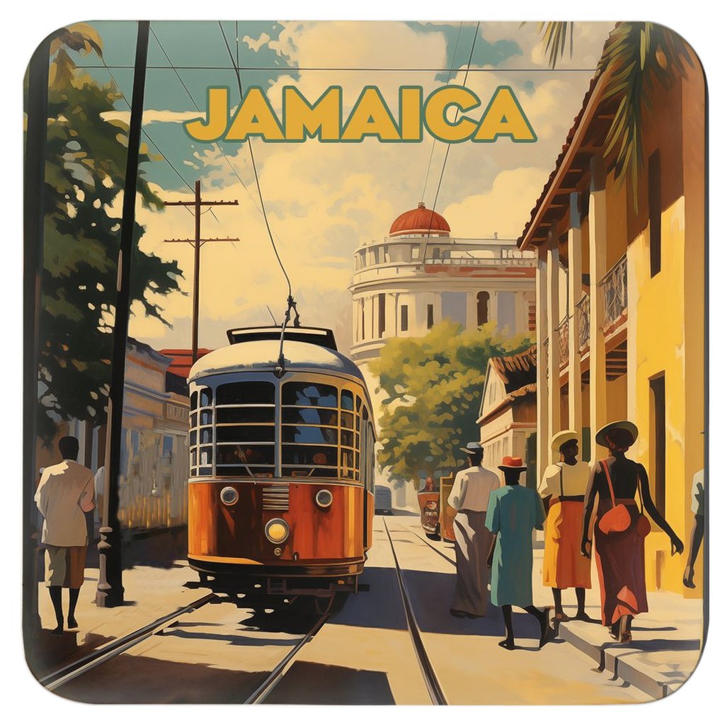 Vintage Jamaica Coasters, perfect Gift and Souvenirs pack of 4 Free Shipping - Sheldonlev