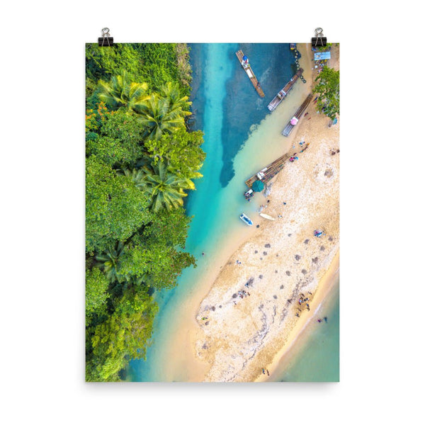 White River in Saint Mary, Jamaica Wall Art Print Poster Free Shipping - Sheldonlev
